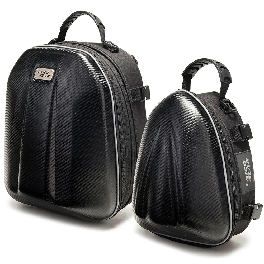 ใหม่คาร์บอนไฟเบอร์รถจักรยานยนต์กระเป๋ากันน้ํามอเตอร์ไซด์ด้านหลังที่นั่งด้านหลังกระเป๋า Moto หมวกกันน็อคกระเป๋าเดินทาง Rider กระเป๋าเป้สะพายหลัง