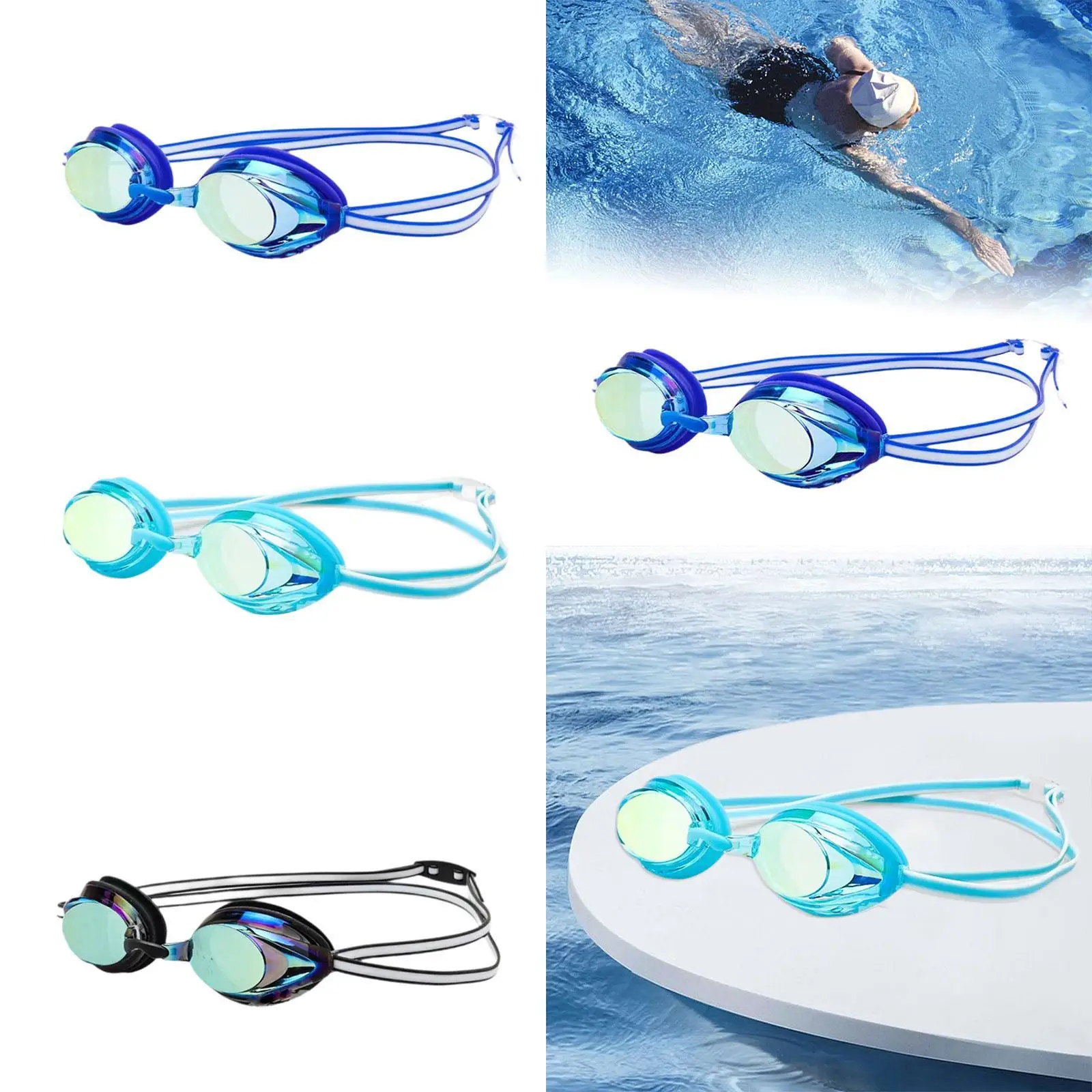 Lunettes de natation à la mode pour adultes, lunettes de natation portables, vue dégagée, lunettes de piscine, natation en plein air, plage