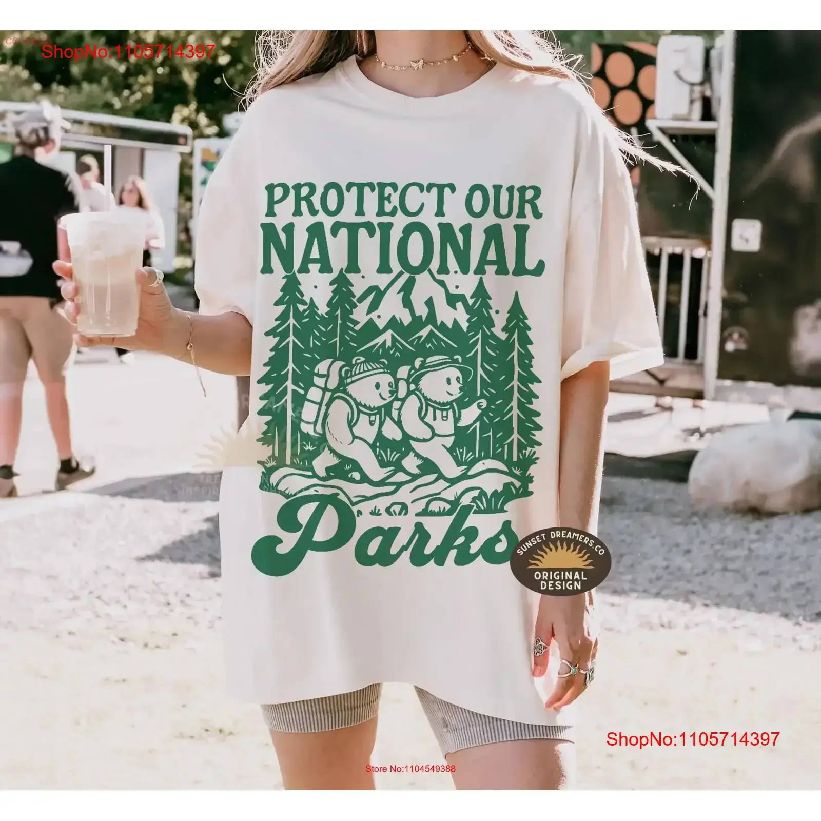 National Park T Shirt Outdoor Environmental Travel s ActivisT Earth Day vintage Washed homme Top For Everyday Wear Stretched