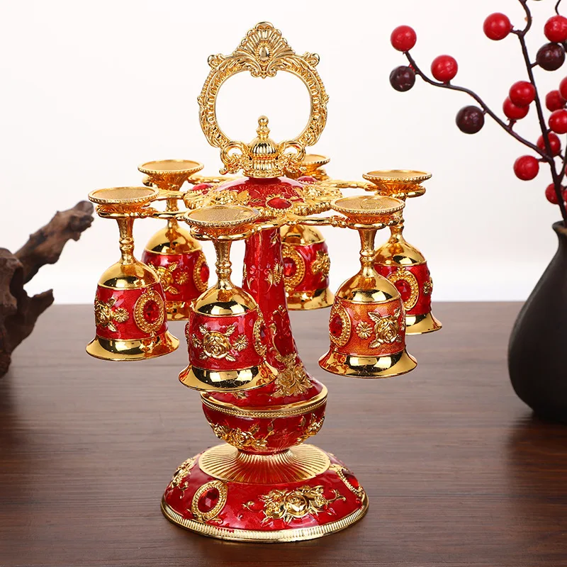 HT  rose wine glass holder simple metal wine glass holder set Ready to ship and purchase with peace of mind