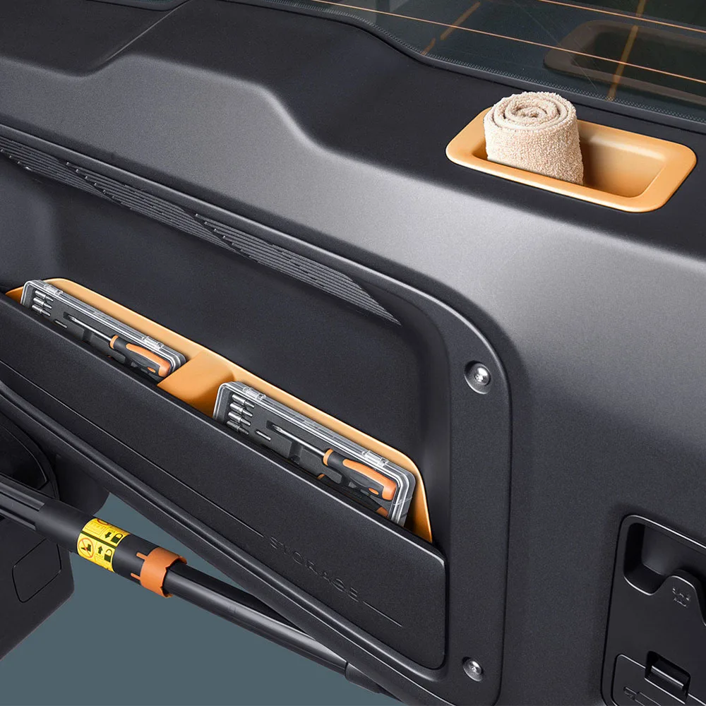 2 Pcs Fit For Chery iCAR V27 2026 Tailgate Storage Box Automotive Modification Supplies Original Car Color Silicone Pad