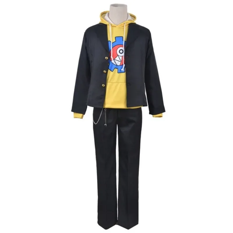 SK8 The Infinity  Cosplay Reki Kyan Costume SK  Eight Skateboard Uniform Suit Yellow Hoodie Sweatshirt Black Jacket 2025