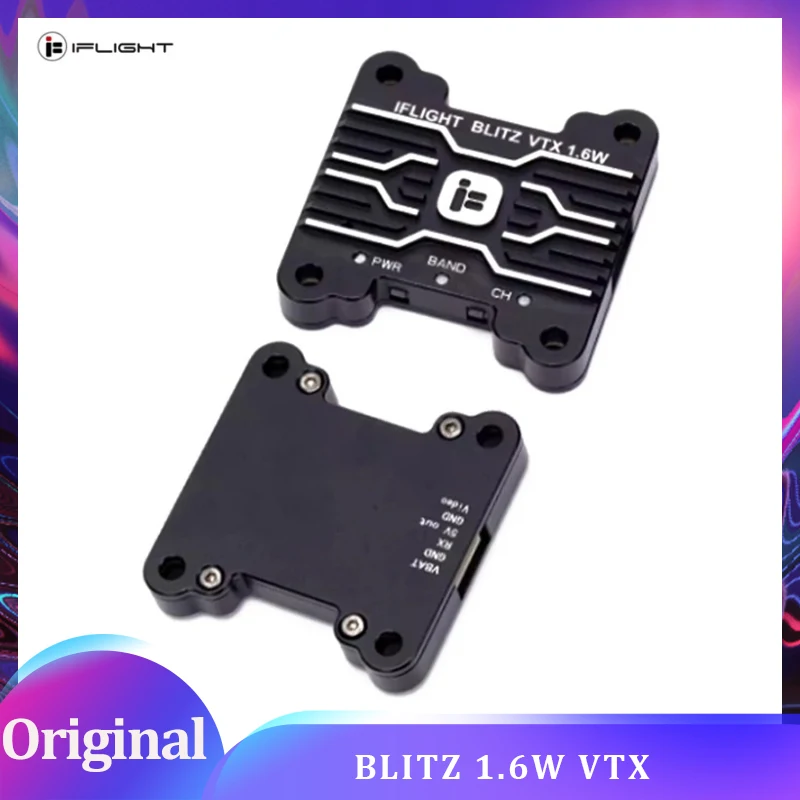 

IFlight BLITZ 1,6 Вт VTX Высокая мощность 5,8G 40CH PitMode 25 МВт 400 МВт 800 МВт 1600 МВт Регулируемый FPV видеопередатчик на большие расстояния 30,5