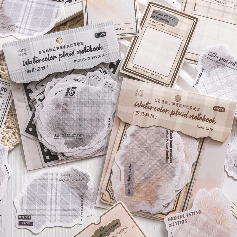 30 قطعة ألوان مائية عتيقة نمط الشبكة ورقة DIY بها بنفسك سكرابوكينغ مواد الكولاج ديكور غير المرغوب فيه مجلة جماليات القرطاسية ورقة #2