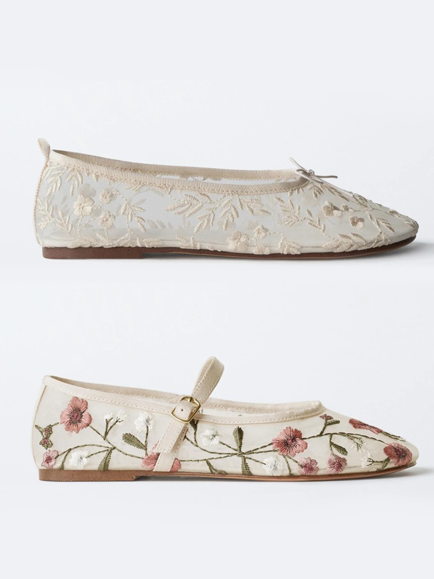 バレエフラットシューズ-レディース-刺繍入り-スリッポン-ラウンドトゥ-レトロバックル-シングルシューズ-春夏新作-ローカット-フラットヒール