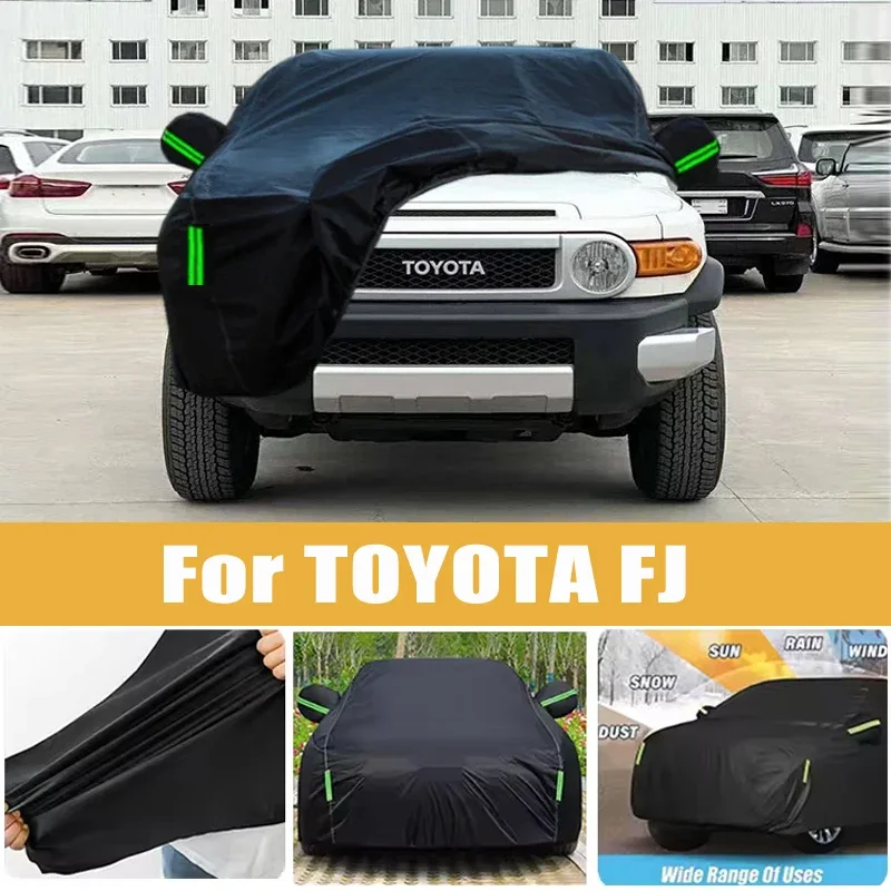 

For TOYOTA FJ Full Car Cover Four Seasons Outdoor Sun Anti UV Rain Snow Dust Protection Oxford Cloth Accessories