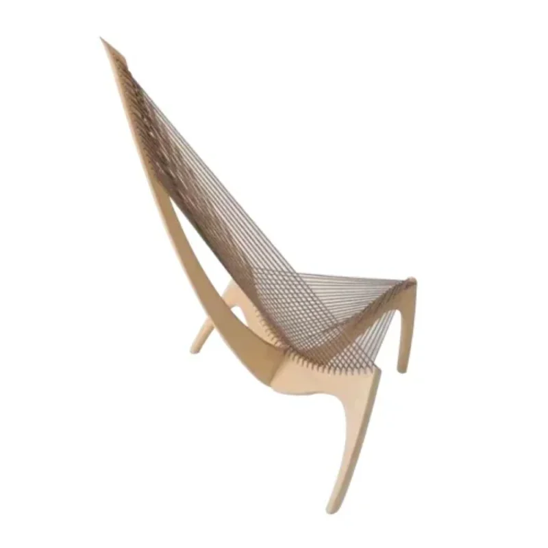 

1Скандинавское парусное кресло из массива дерева, дизайнерская модель, стул-арфа, художественное креативное кресло для винной прихожей B & B