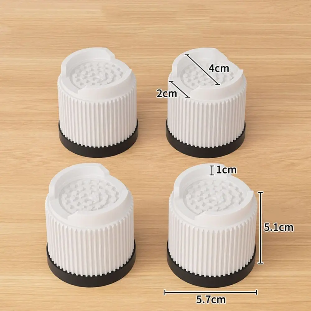 Heavy-Duty Furniture Foot Pad Silicone Non-slip Bed Lifts Risers Round Adjustable Washing Machine Support Refrigerator