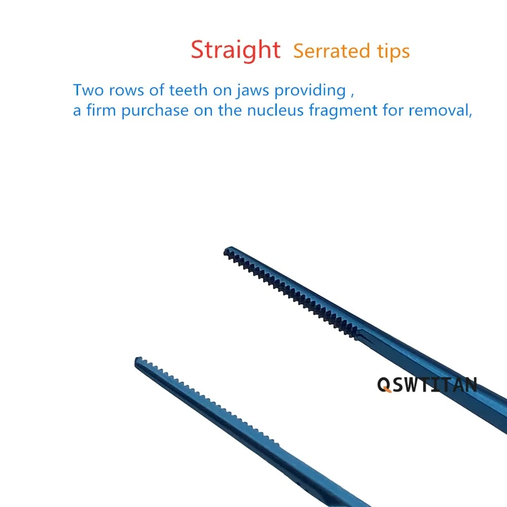 Ophthalmic Nucleus Fragment Forceps Titanium Ophthalmic Crushing Nucleus Forceps Eye Surgical Instrument