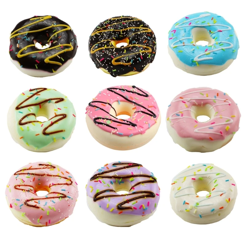 Künstliche Donuts Modell Simulation PU Donut Brot Fotografie Requisiten für Stress Relief Langsam Gefälschte Spaß Drop