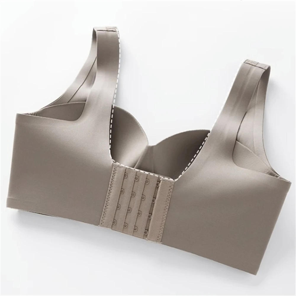 Augmentation Non-steel Rings Breast Anti-sagging Upper Bra Seamless One-piece Cup Bra Breast Highlight Elegant Swan Neck