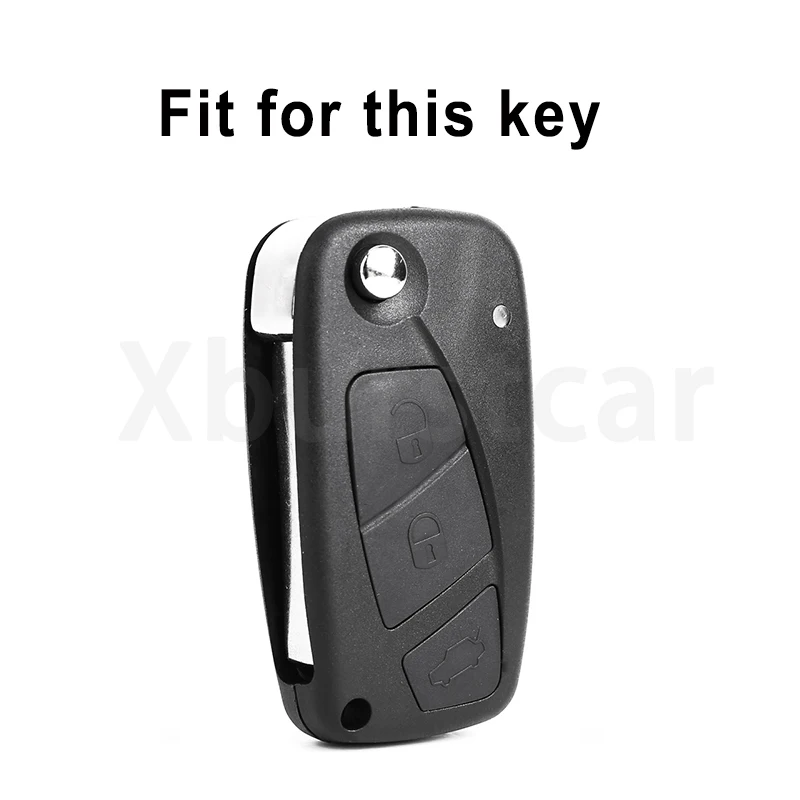 TPU 3 Buttons Car Flip Key Case Cover Shell Fob Accessories For FIAT Panda Stilo Punto Doblo Grande Bravo 500 Ducato Minibus