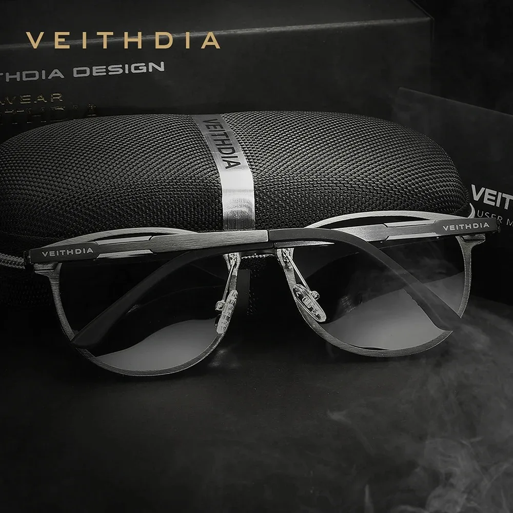 VEITHDIA موضة إطار دائري النظارات الشمسية للرجال النساء في الهواء الطلق نظارات الاستقطاب UV400 ريترو عطلة نظارات الشاطئ FA06680