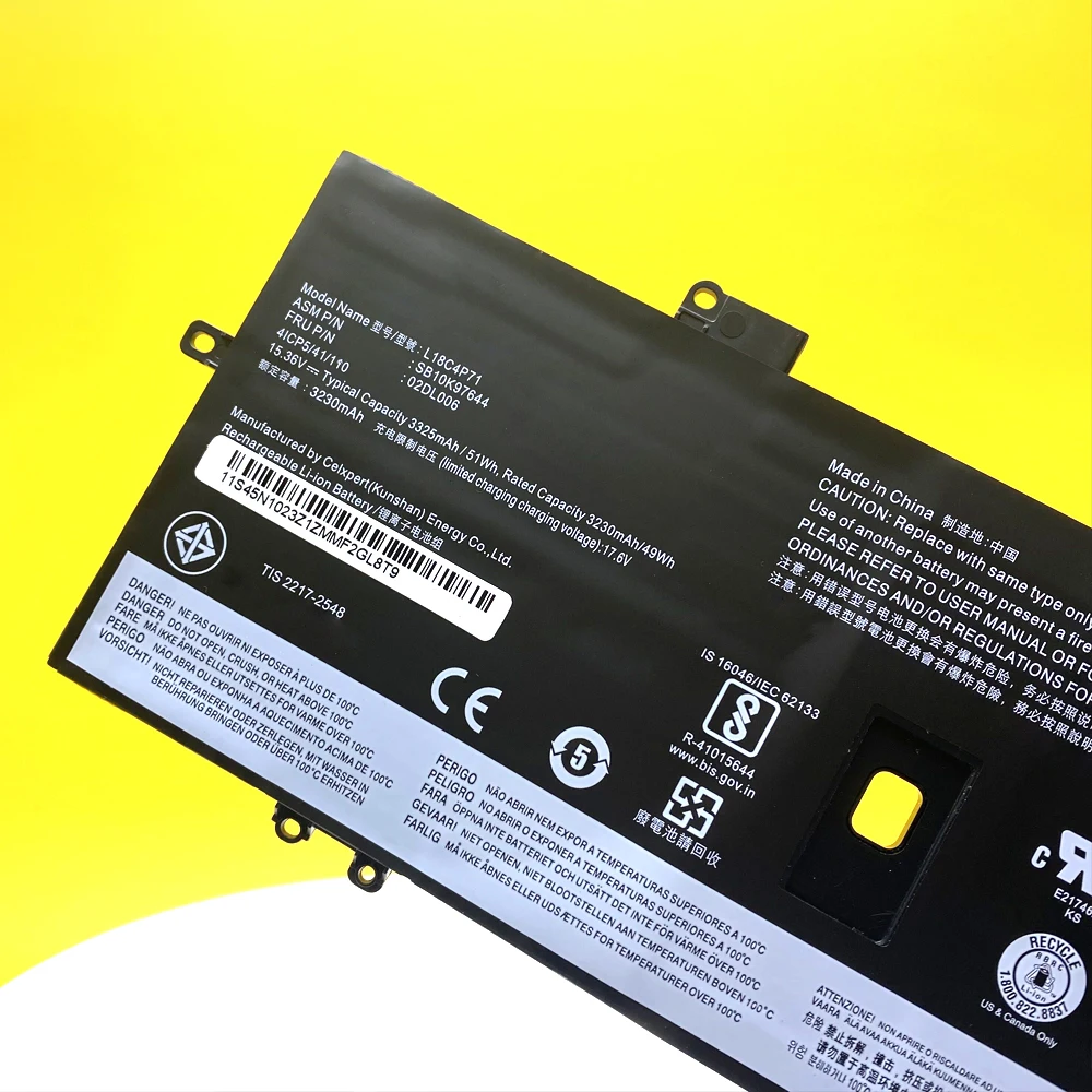 NEUER Laptop-Akku für Lenovo X1 CARBON 2019, X1C SKB10K97644 02DL004 02DL005 L18M4P72 L18C4P71 L18L4P71