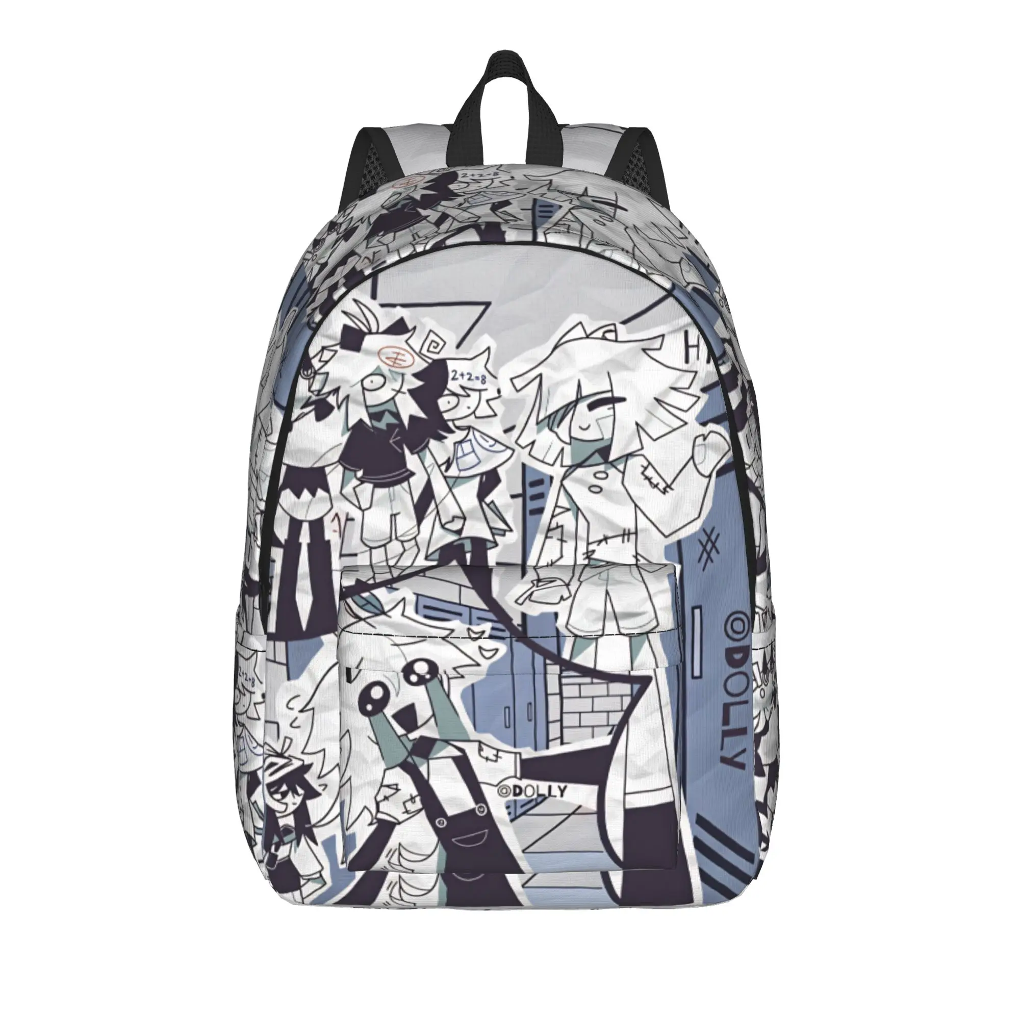 Fundamental Paper Education Anime Backpack Student Unisex  Big Backpacks Polyester Casual High School Bags Sport Design Rucksack