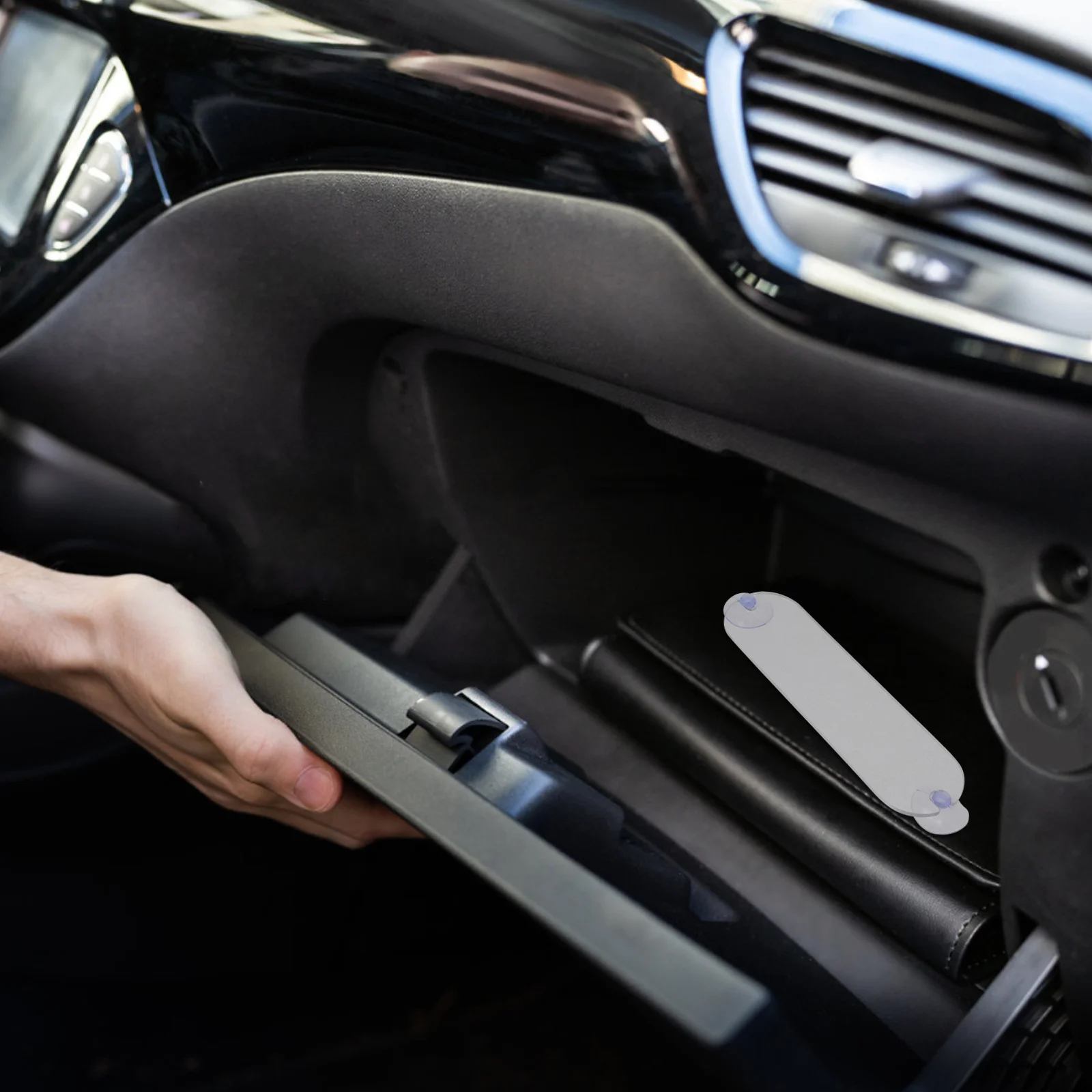 

2Pcs Clear Parking Permit Holder Acrylic Suction Cup Car Windshield Toll Pass Universal Fit Easy Install Transparent