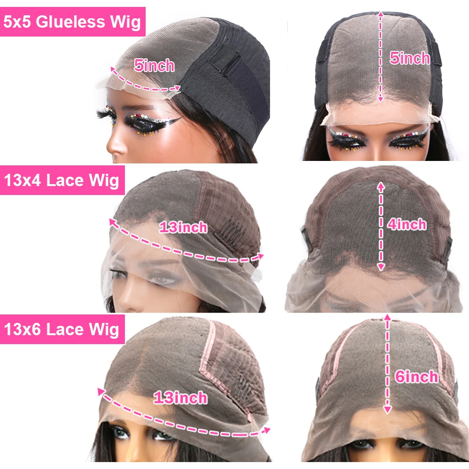 Luvin HD 250% Body Wave 13x6 Lace Frontal Wigs Brazilian Remy 5x5 Closure Glueless Wig Human Hair Ready To Wear For Women