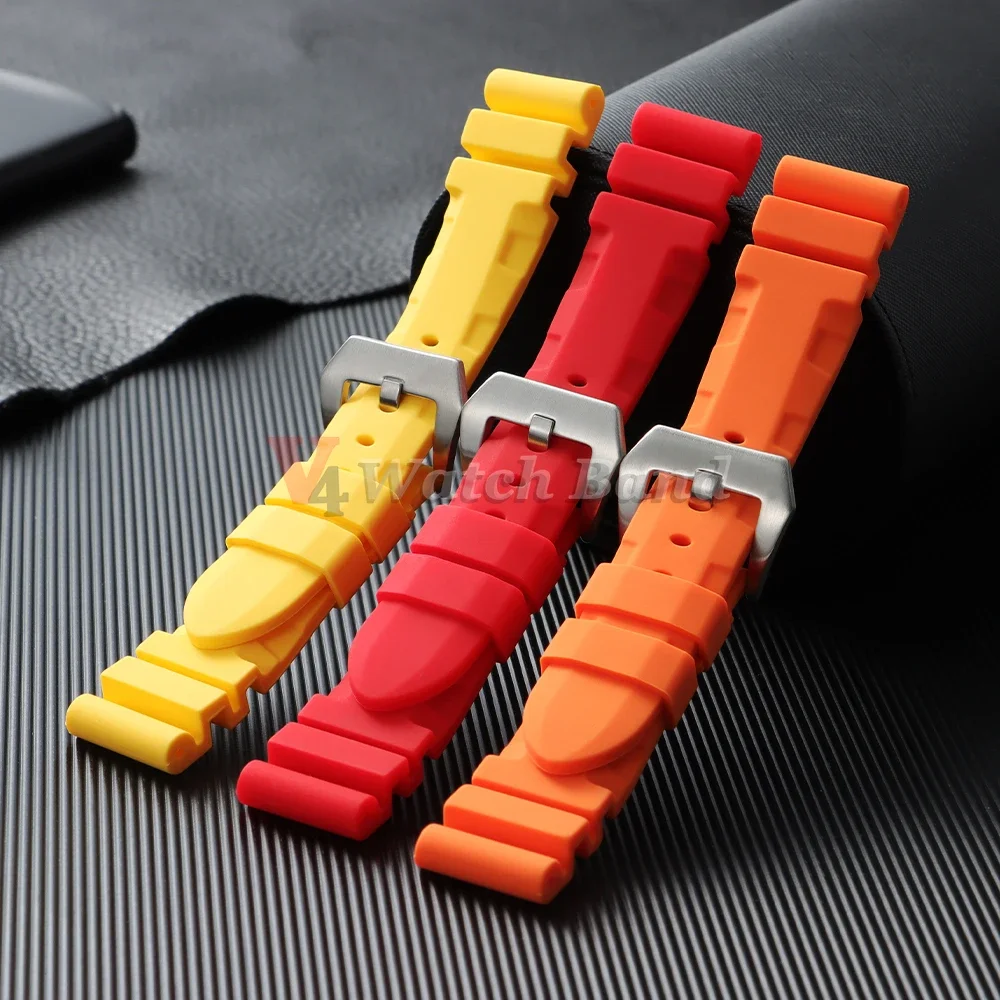 22mm 24mm 26mm Gummi-Uhrenarmband für Panerai Silikonarmband für SUBMERSIBLE PAM441/351/111 Uhrenband Armband Weiche Sportbänder – Detail 3