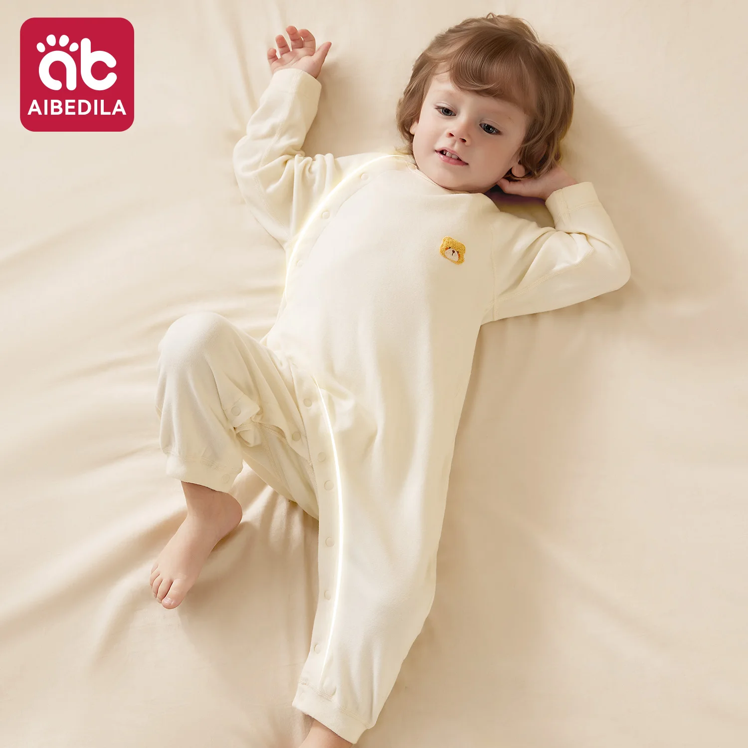 Baby Toddler Sleep Sack Romper Winter Thick Warm Long Sleeve Pajamas Unisex Kids One-Piece for Indoor Outdoor Use