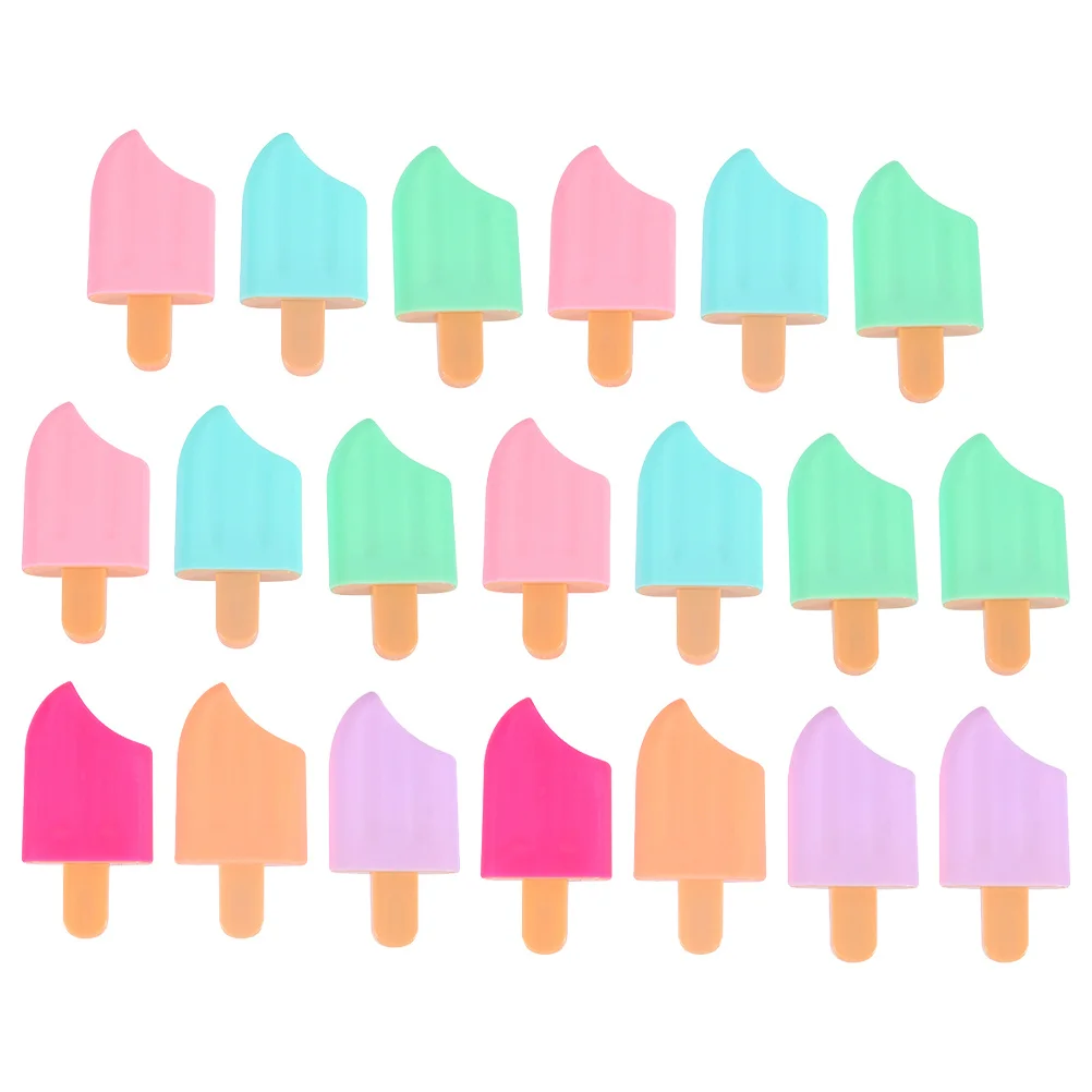 

20 pcs Colorful Highlighters Popsicle Shaped Smooth Writing No Ink Leakage Portable For Office Back To School Gifts Marker Pens