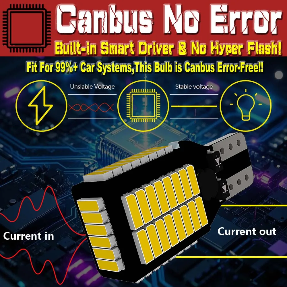 2 قطعة W16W T15 921 912 LED Canbus عكس ضوء لمبة سيارات المركبات احتياطية مصباح 12 فولت لهوندا سيفيك 8 9 أكورد 10 2005-2022 جاز #5
