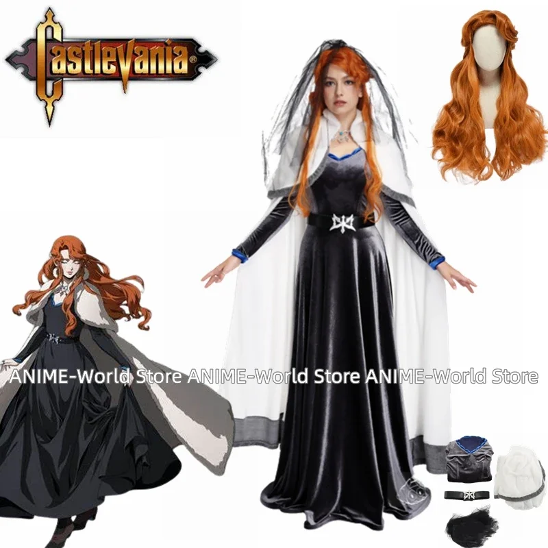 

Женский костюм для косплея, платье Лентора, халат с накидкой и вуалью, костюмы на Хэллоуин для женщин, нарядное платье, парик