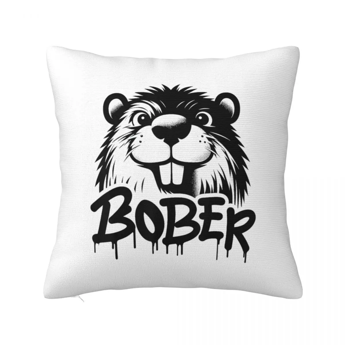 Funny Bober Bobr Kurwa Pillowcase Polyester Cushion Cover Decoration Bober Throw Pillow Case Cover Home Square 40X40cm