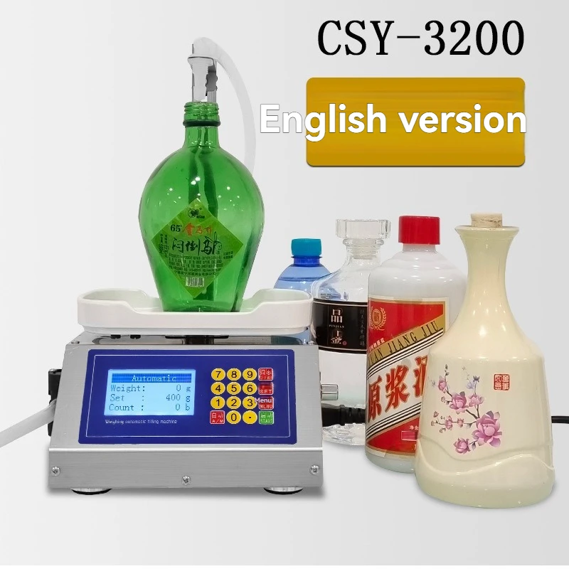 Small Scale Liquid Filling Machine, Weighing & Metering Filler for Baijiu, Beverage, Soy Sauce, Vinegar