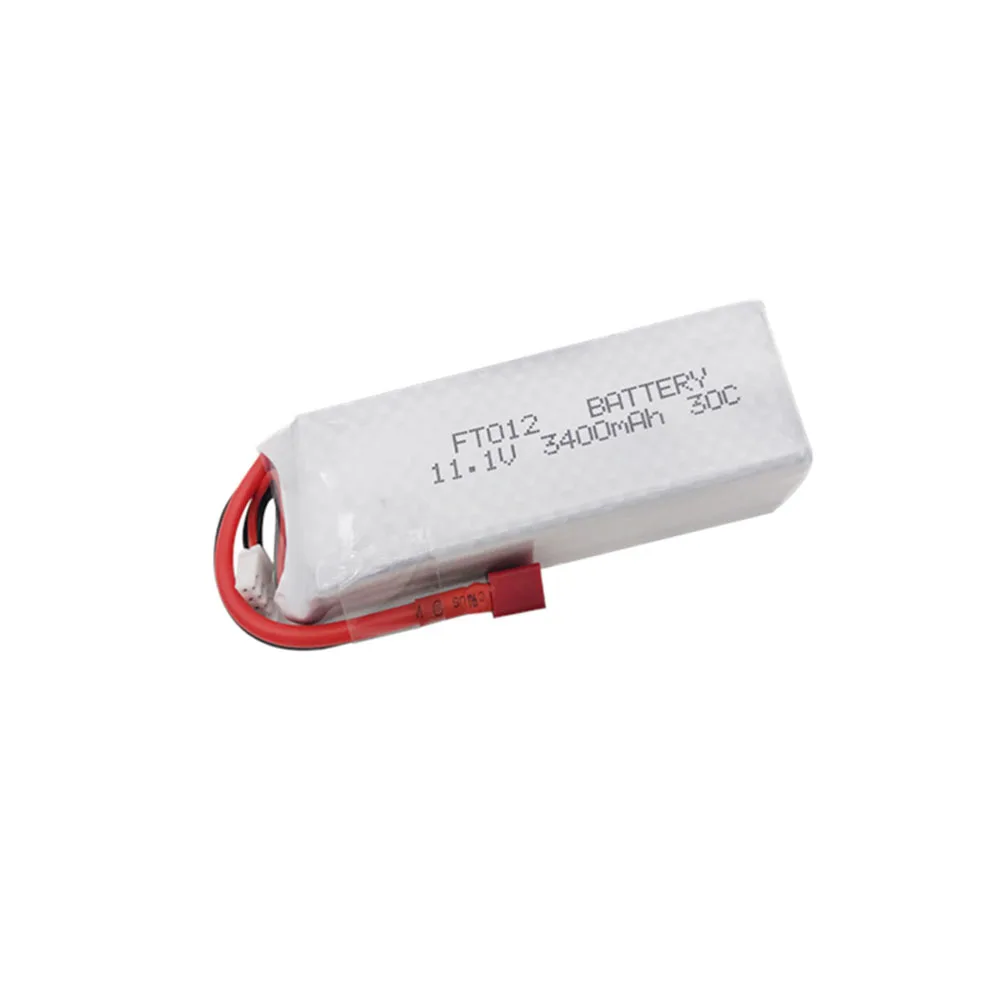 5PCS Upgrade 11.1V 3400mAh 30C 3S Lipo Battery T Plug For FT012 Huanqi 734 RC boat RC Helicopter toys accessories 11.1 V battery