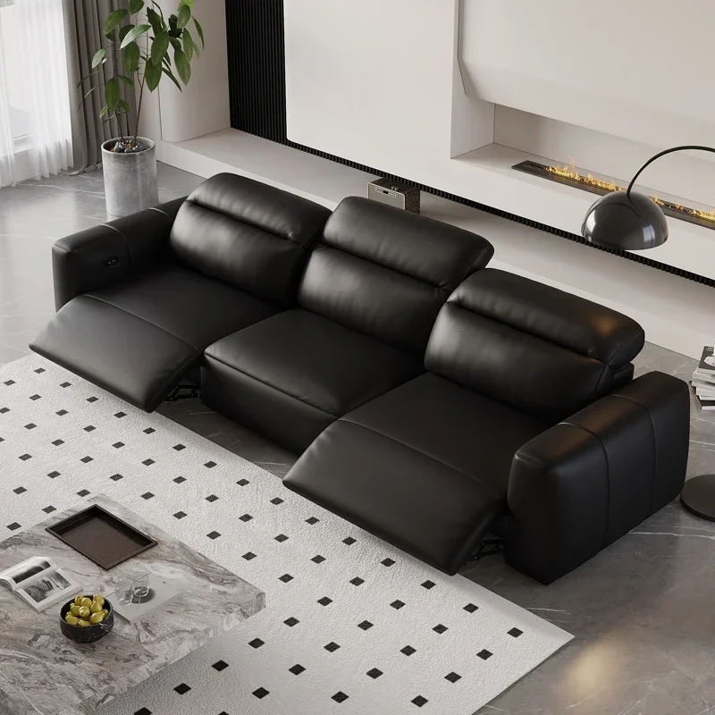 

Новое поступление электрических диванов, роскошные дизайнерские современные диваны с откидной спинкой, кожаные итальянские диваны Canape De Luxe, мебель для дома