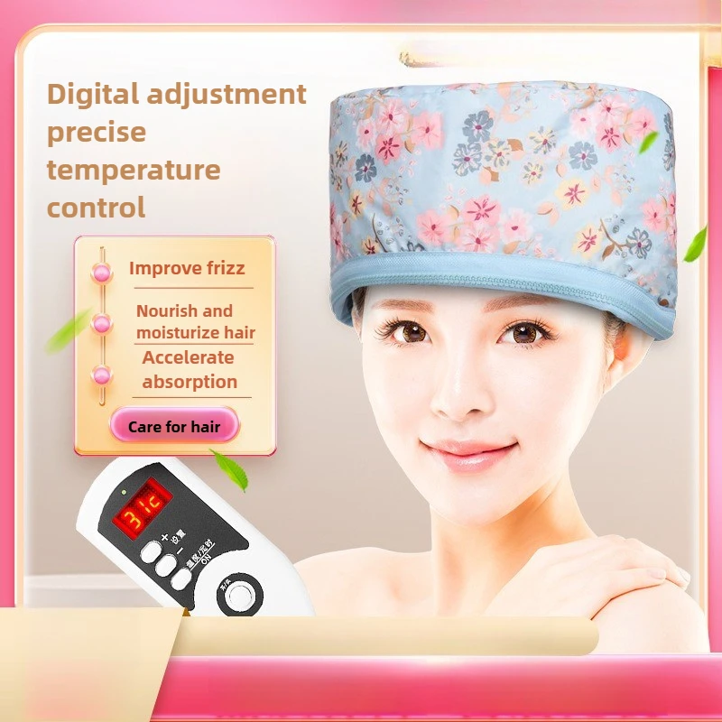 

Нагревательная термопароварка, электрическая шапочка для горячего лечения для натуральных черных афро-волос, уход за волосами с подогревом, спа-шапка для домашнего использования