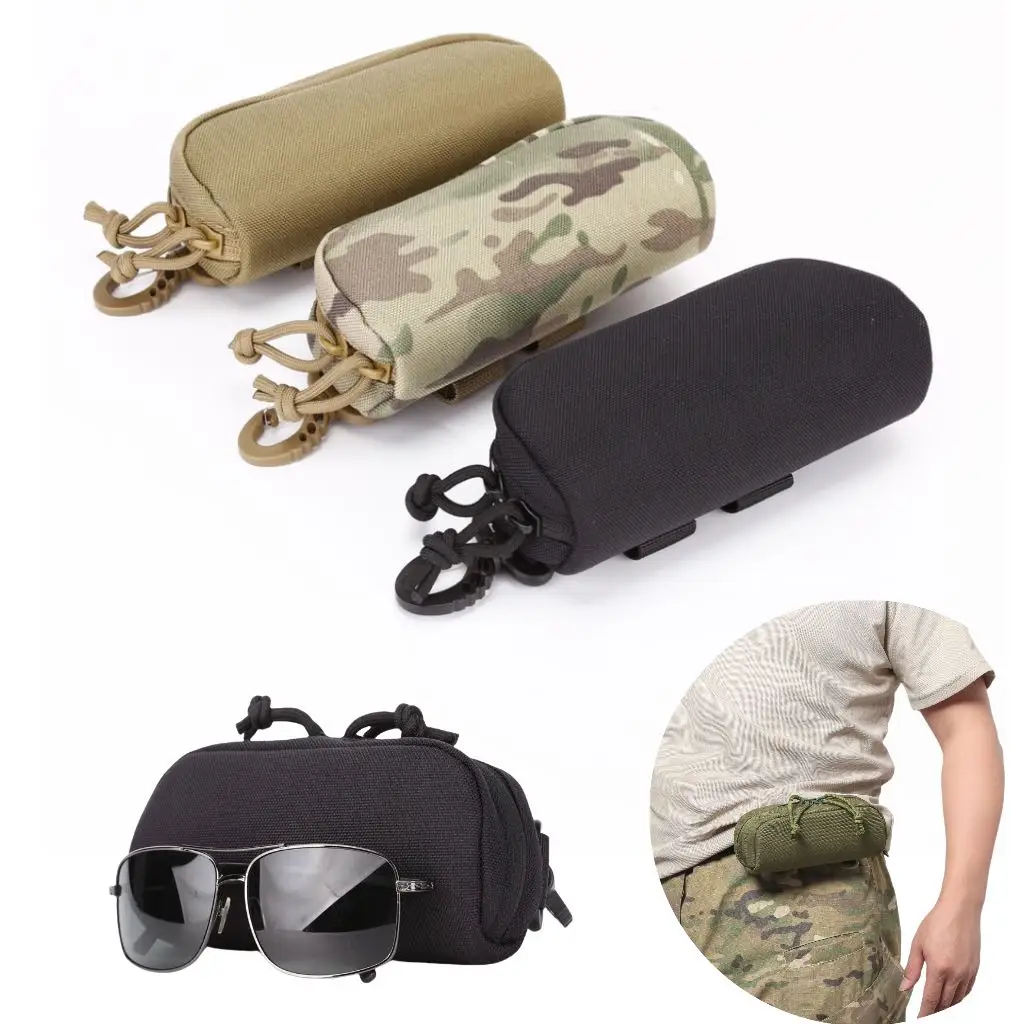 Tactical Sunglasses Bag Molle Durable Goggles Case EDC Waist Pack Utility Army Hunting Accessories Organizer Eyeglasses Case Bag