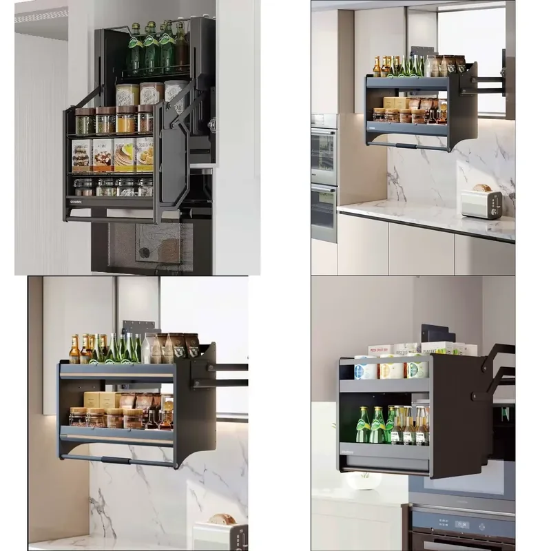 for  Modern Friendly Pull Down Shelf with Damping Lift  High Cabinet Storage and Organization