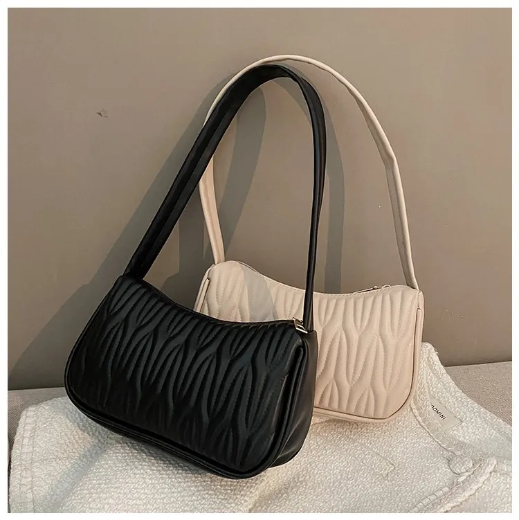 Borsa da donna di moda borse a tracolla in pelle PU borsa a tracolla solida Casual femminile per donna borsa ascellare di lusso Feminina