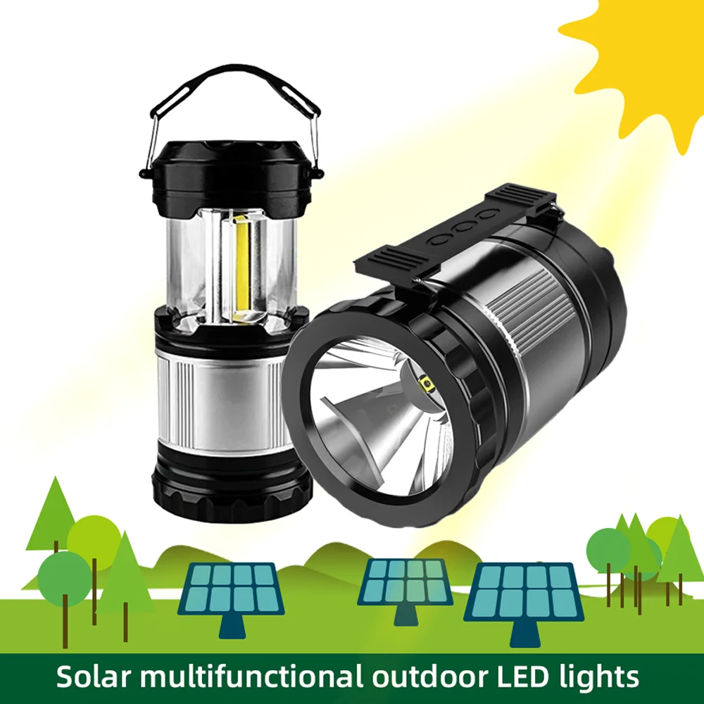 

Solar LED Portable Lantern Telescopic Torch Lamp Multi-function Outdoor Camping Emergency Tent Lamp Outdoor Lighting Chandelier