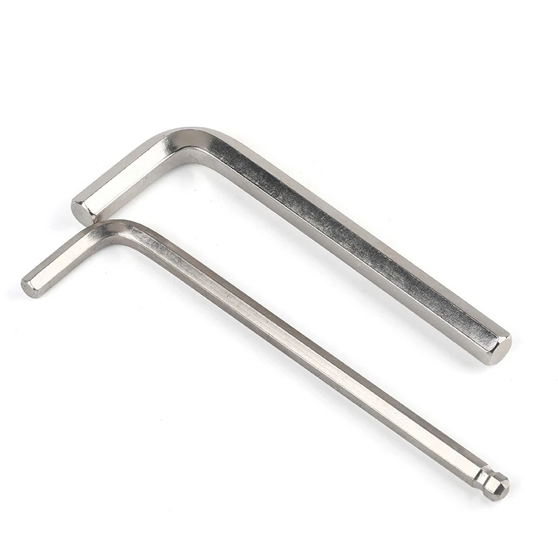 5/32  3/16  7/32 1/4  5/16  3/8  1/2  9/16 Nickel Plated English Internal Hexagonal Wrench Extended Ball Head/flat Hexagonal Key