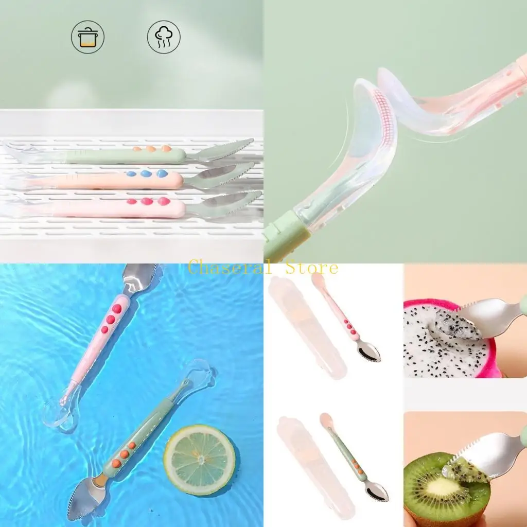 

E7ce фруктовый царапин грязевой ложки кормления ложек.