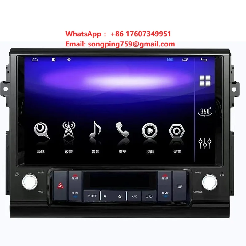 Car Dashboard Central Console Gps Screen Carplay Upgrade for toyota Fj Cruiser 2007-2022 13.3 Inch Screen Kit Assembly