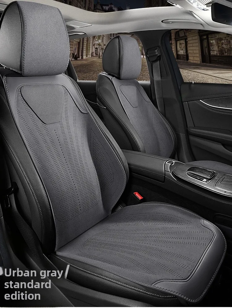 

Universal All Seasons Car Seat Cover Breathable Perforated Suede Seat Anti-slip Protective Cushions Luxury Car Suede Seat Cover