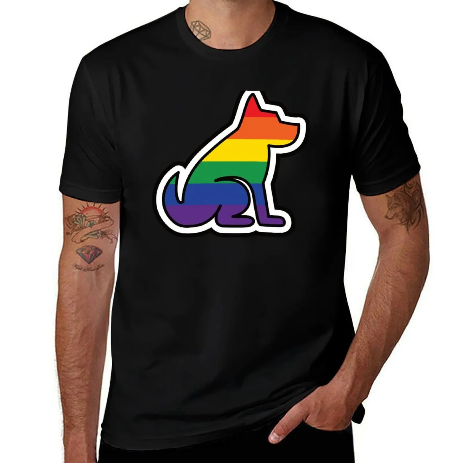 

Dog Rainbow T-Shirt funny meme t-shirts cute clothes custom t-shirts t shirt for men