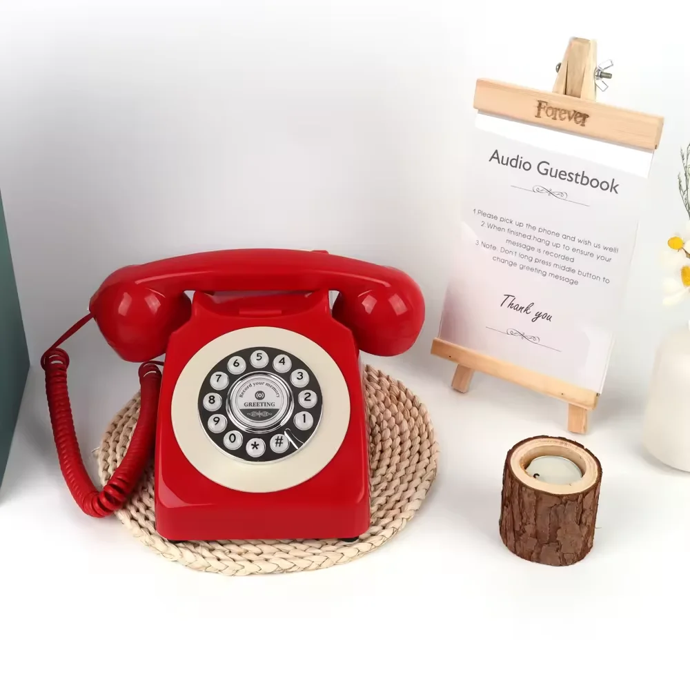 Cheeta Audio Guestbook for Wedding Decoration Telephone Booth Recorder Audio Guestbook