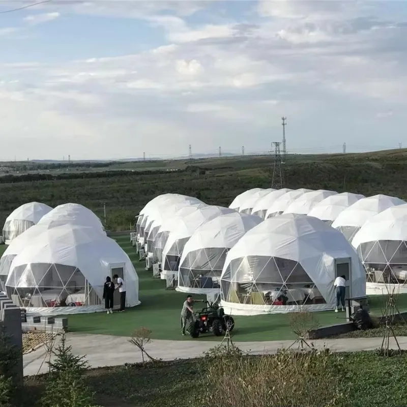 Popular 4m 5m 6m Geodesic Dome Tent Kit, Custom Waterproof Luxury Glamping House for Hotel Resort Camping