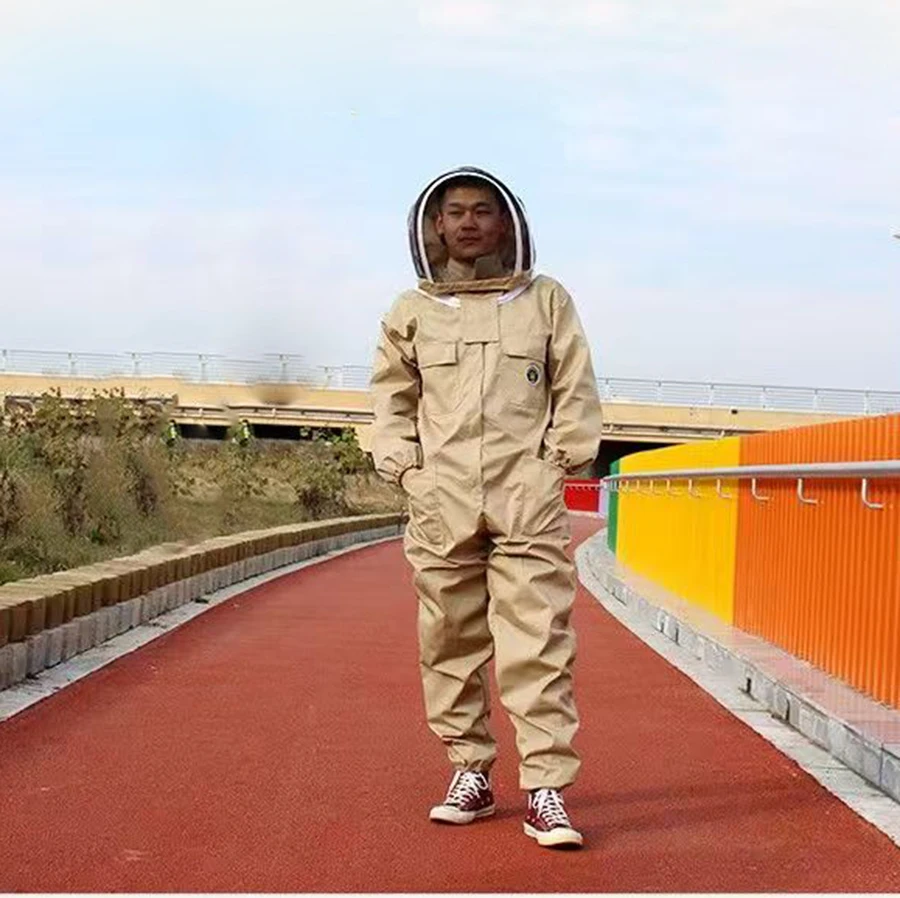 

Костюм пчеловода, все тело с капюшоном и вуалью — комбинезон для пчеловодства, защитная одежда для пчеловодства, инструменты для пчеловодства