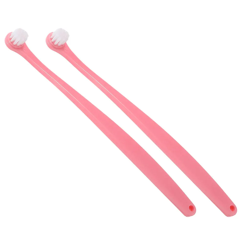 

2pcs Toothbrush Soft Bristles Rounded Head Tpr Cleaning Kit Cats Dogs Small Dog Kitten Tooth Brushing Kit Toothbrush Oral Care