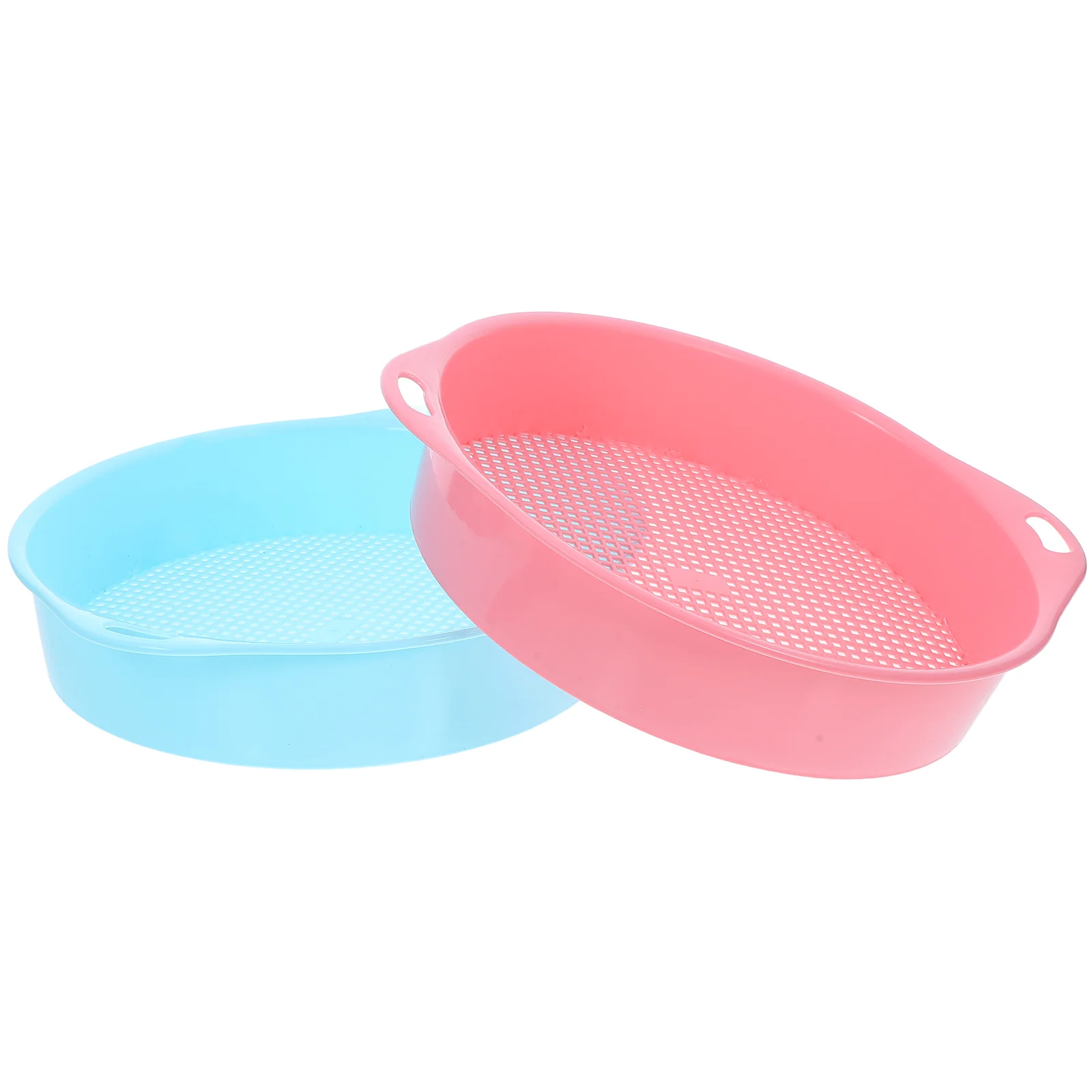 

2 Pcs Soil Sieve Multi-use Garden Sifting Tool Sifter Mesh Pans Planting Filter Gardening