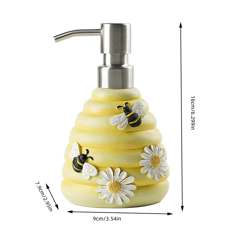Bee Soap Dispenser Decorative Hand Pump Refillable Soap Dispenser Liquid Container For Shampoo Lotion Dispenser Novelty