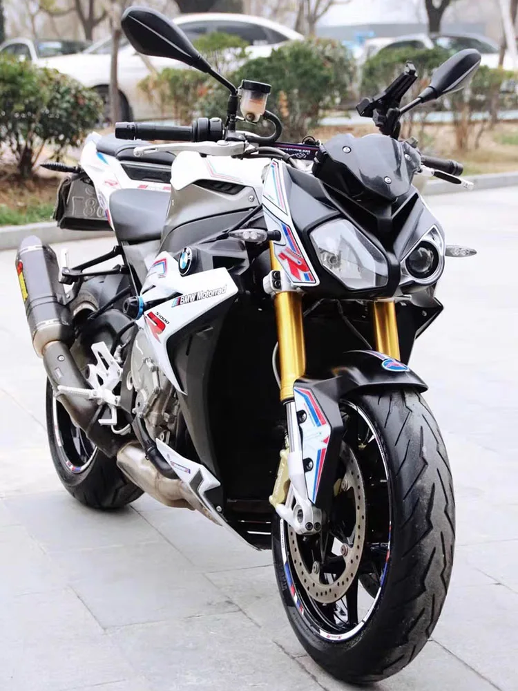 오토바이 3D 접착 스티커 페어링 스티커 쉘 장식 BMW S1000R s1000 r 2015-2018 조명 반사 스티커