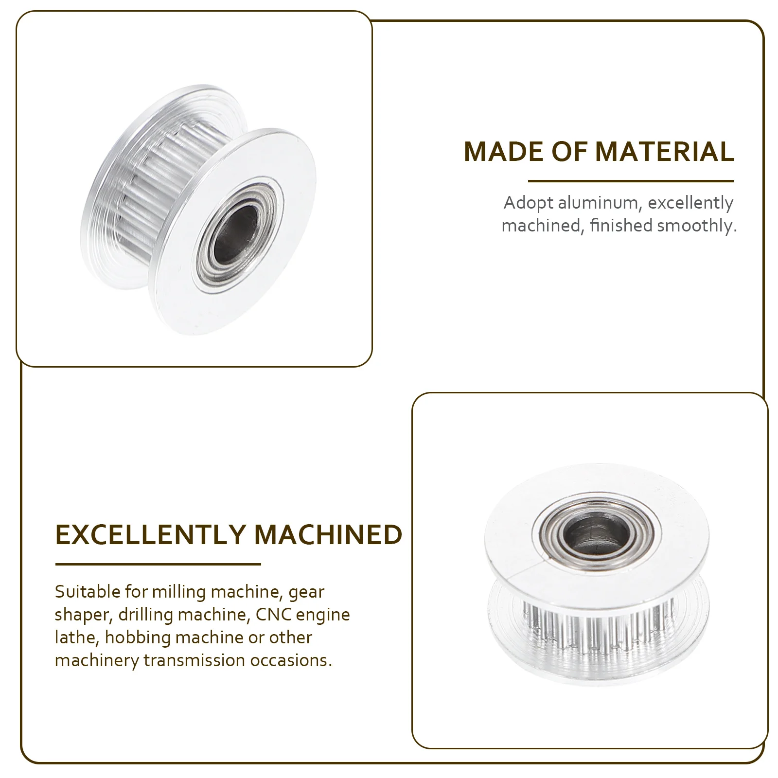 

5Pcs 3D Printer Synchronous Wheel Gt2 Timing Pulley Aluminum Alloy 20 Teeth 5mm Bore for 6mm Belt Milling Cnc Lathe Drilling