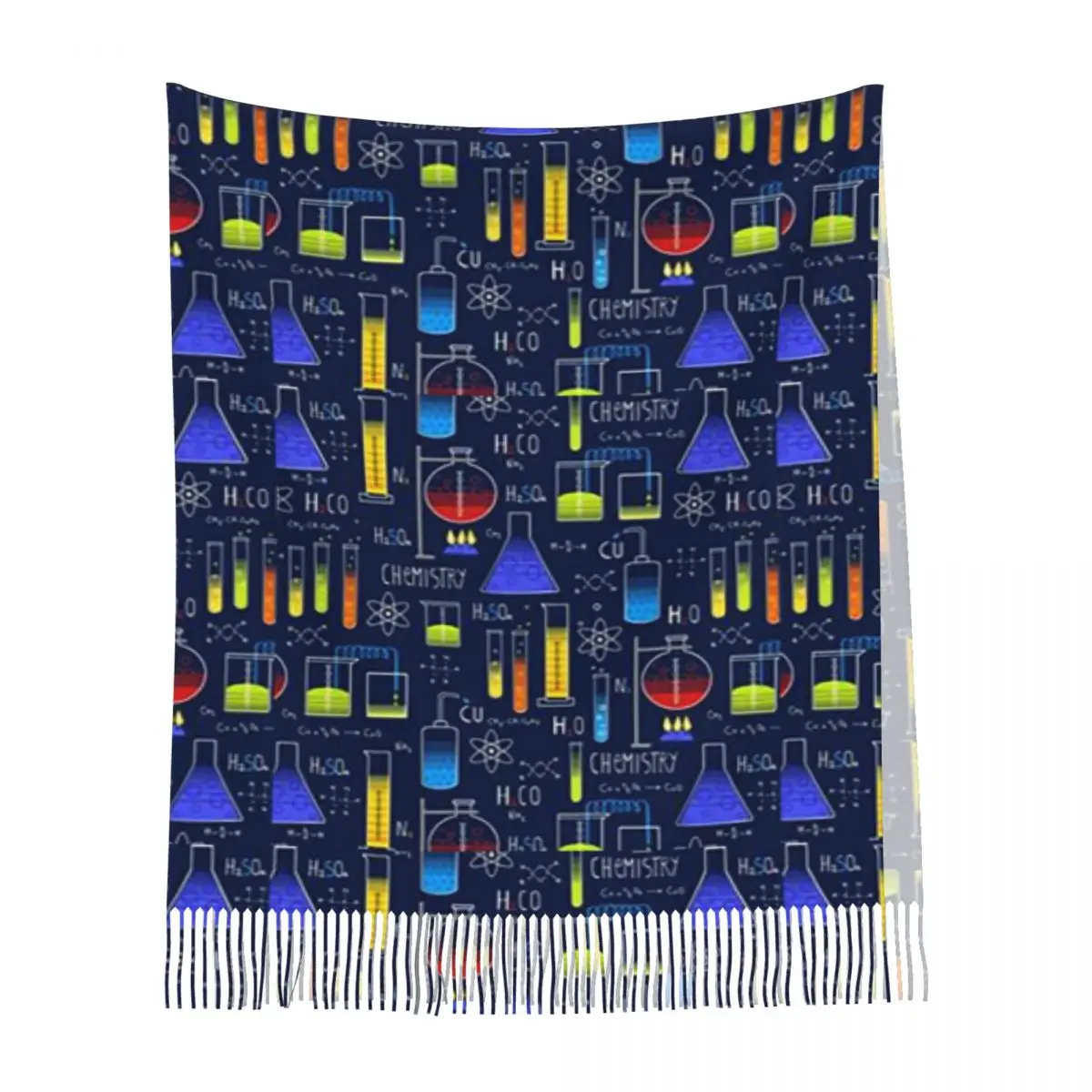 Beakers Laboratory Technology Science Chemistry Scarf Tassel Scarves for Women Soft Shawls and Wraps Long Fall Winter Shawl Wrap