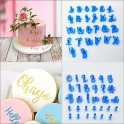 1set Letter Cake Stamp Molds Upper&Lower Alphabet Number Fondant Cookie Mould Wedding Birthday Party Cake Decor Baking Tools New